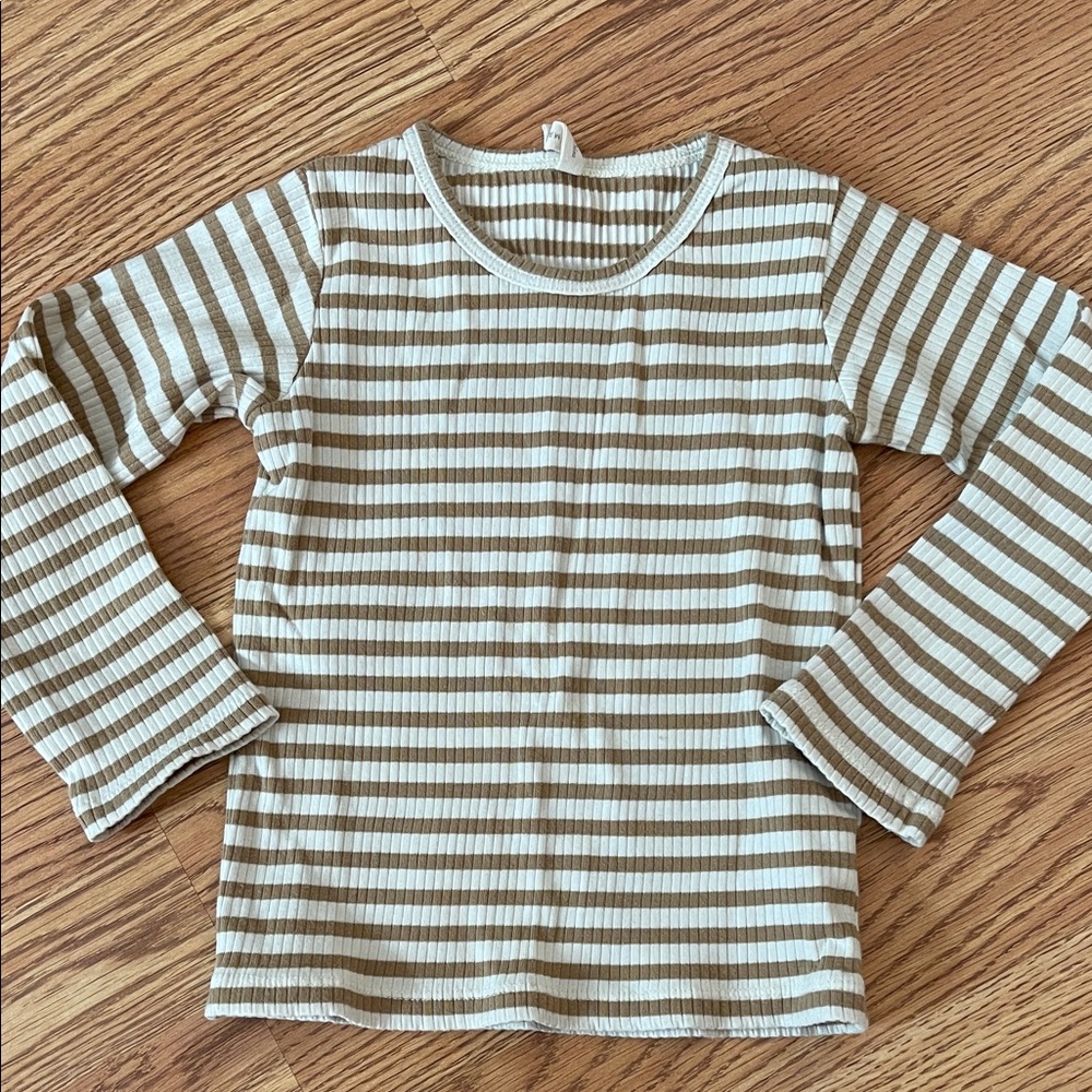 Quincy Mae Striped Long Sleeve Kids Shirt 2-3Y